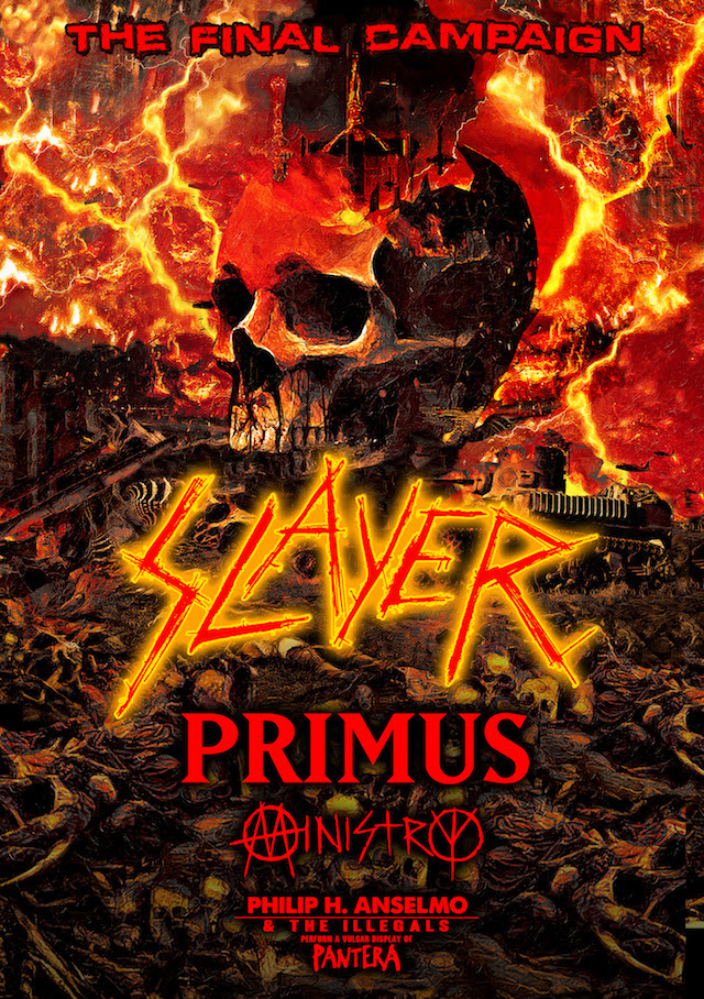 SLAYER Announces 'The Final Campaign' Tour Dates With PRIMUS, MINISTRY
