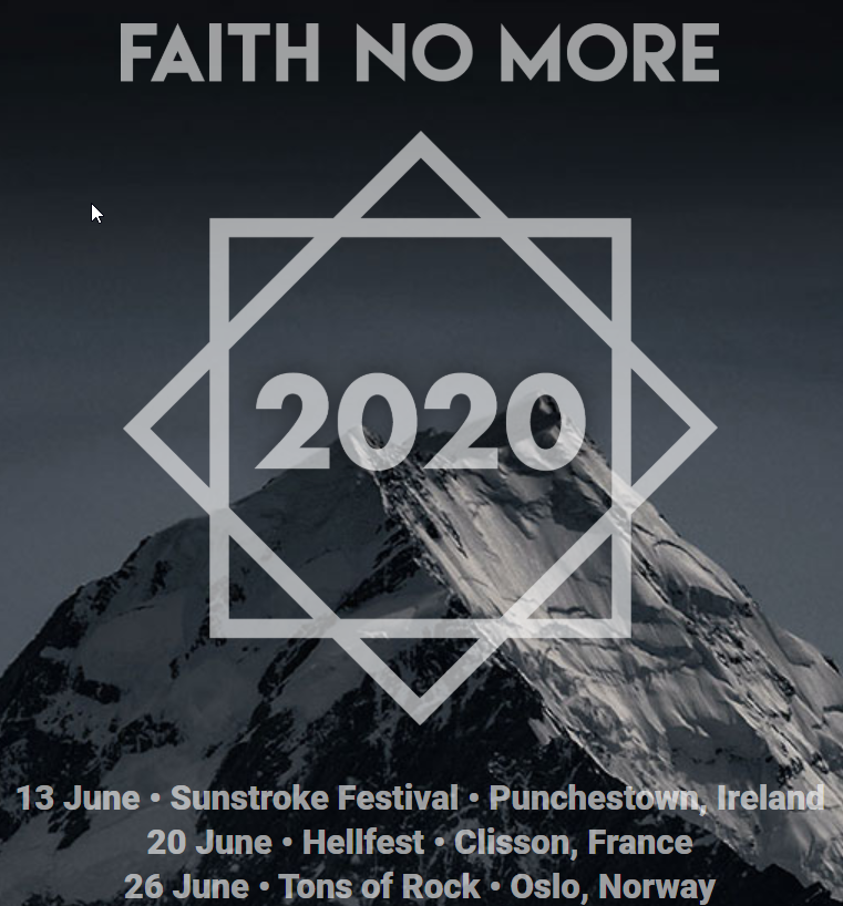 FAITH NO MORE Return to the Road For the First European Performances In